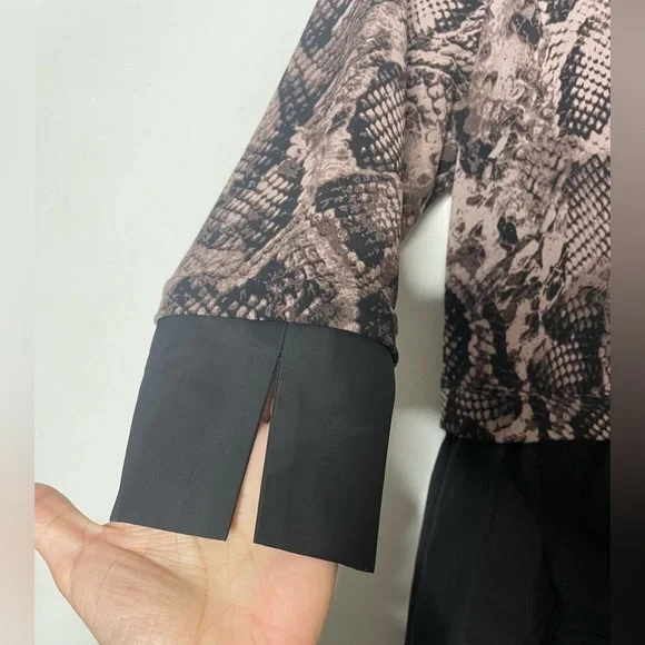 Joseph Ribkoff style 203690 with snake print and black skirt - Picture 4 of 11